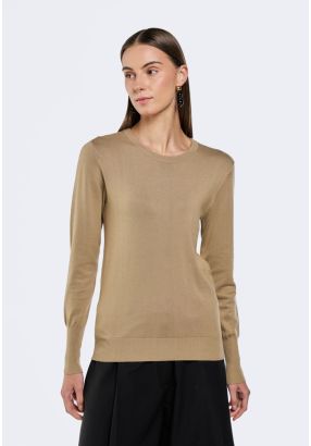 Solid Knitted Long Sleeve Top
