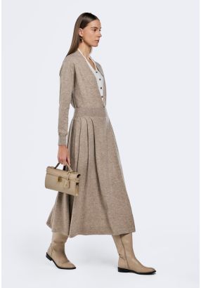 Knitted Pleated Skirt