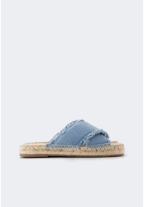 Criss Cross Denim Flats