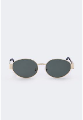 Metallic Oval Sunglasses