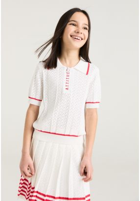 Two Toned Knitted T Shirt