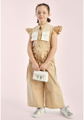 Plain Wide Leg Trousers