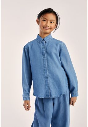 Collared Buttoned Tencel Shirt