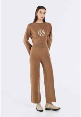 High Waist Knitted Trousers