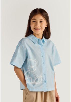 Double Faced Buttoned Back Shirt