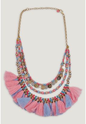 Boho Tassel Beaded Necklace
