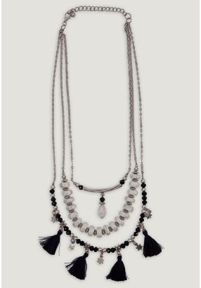 Star Tassel Beaded Necklace