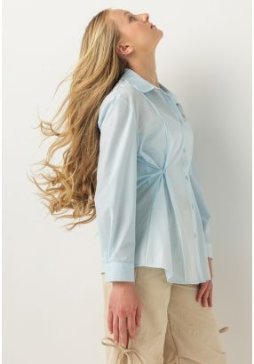 Adjustable Button Waist Shirt