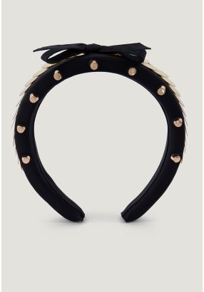 Golden Sequin Quilted Headband