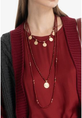 Vibrant Multilayered Beaded Necklace -Sale