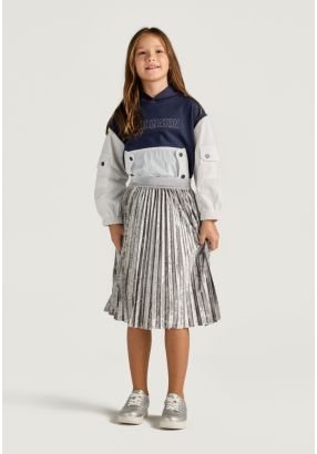 Pleated Velvet Skirt