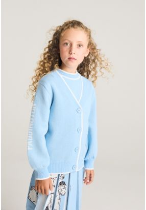 Contrast Knitted Cardigan