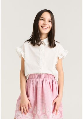 High-Low Ruffled Shirt