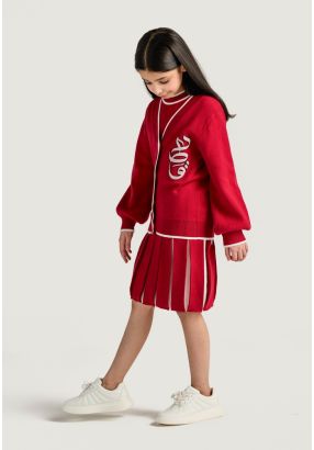 Knitted Contrast Skirt