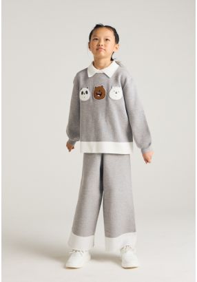 Knitted Contrast Pants