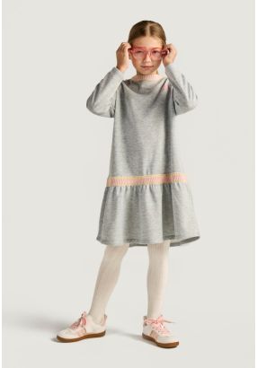 Drop Waist Crochet Details Dress