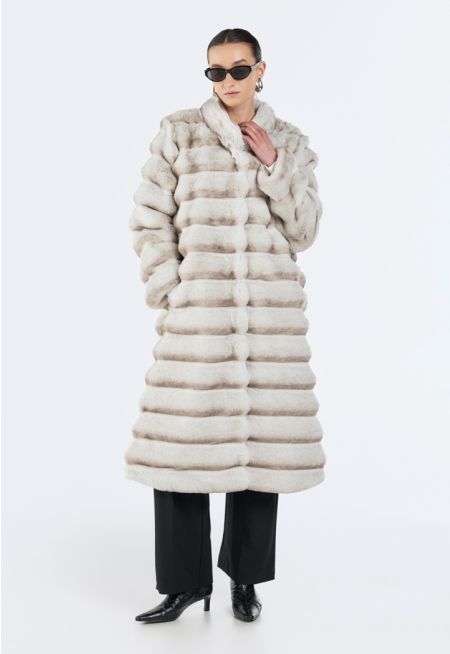 Faux Rabbit Hair Coat