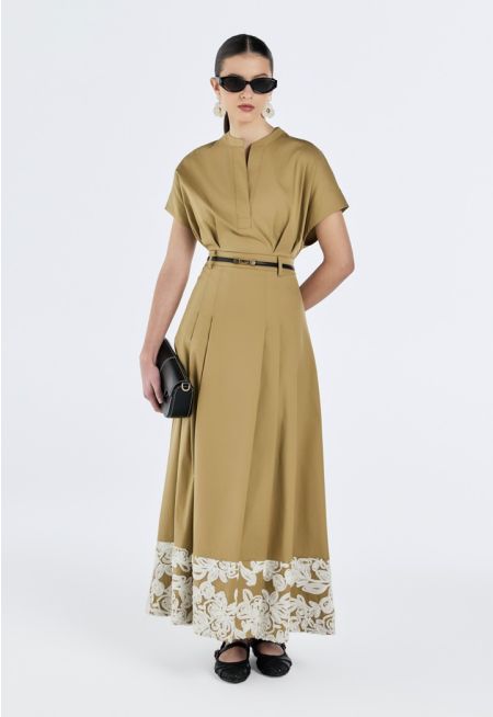 Textured Lace Embellished Skirt