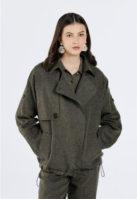 Drawstring Hem Jacket