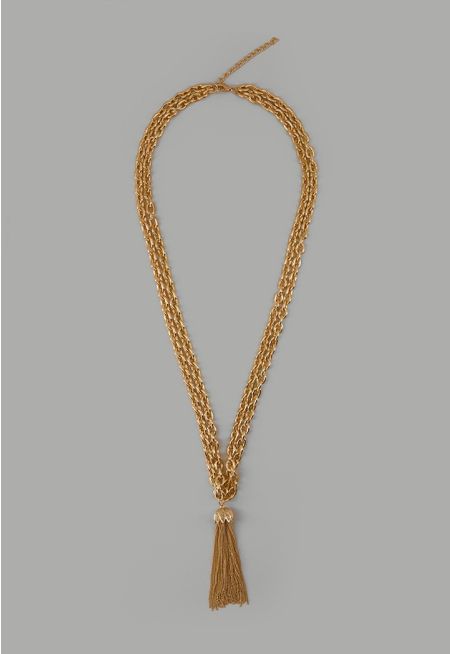 Double Chain Tussle Necklace