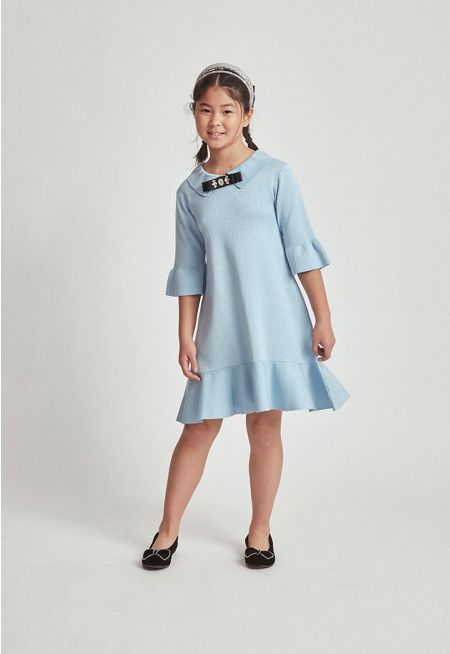 Bow Embellished Elastic Dress