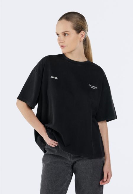 Typography Print T- Shirt