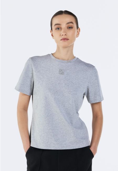 Solid Embroidered T-Shirt