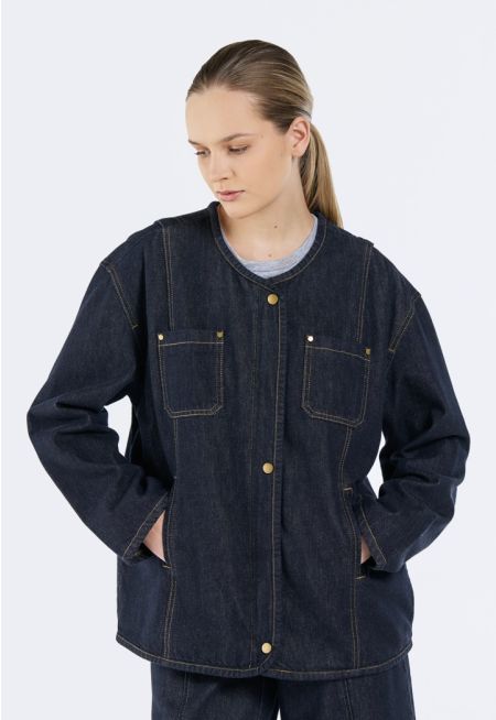 Denim Jacket With Quilted Lining