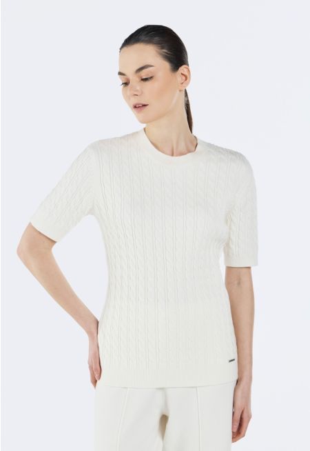 Cable-Knit Pattern Top