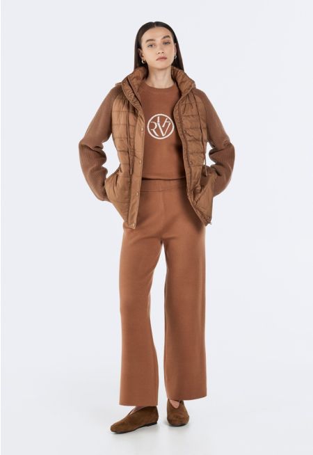 High Waist Knitted Trousers