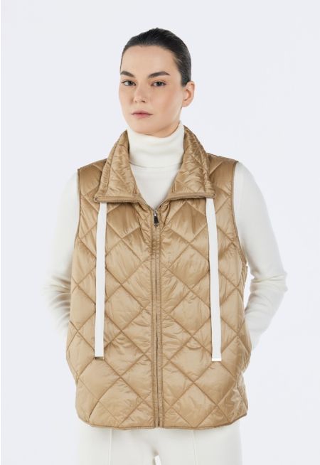 Zip-Up Quilted Vest