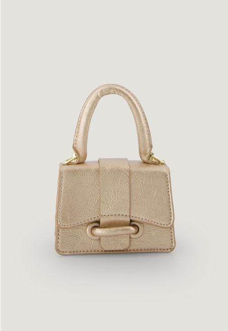 Textured Clasp Mini Bag