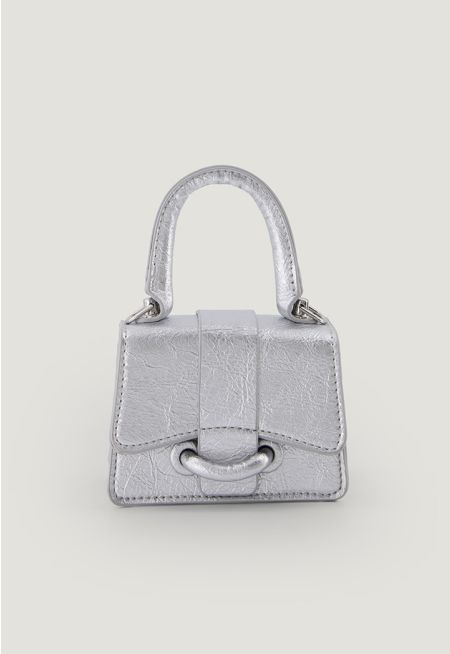 Textured Clasp Mini Bag