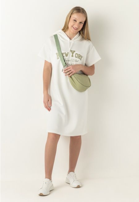 Short Sleeved Hoodie Dress