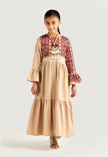 Vintage-Inspired Embroidered Dress