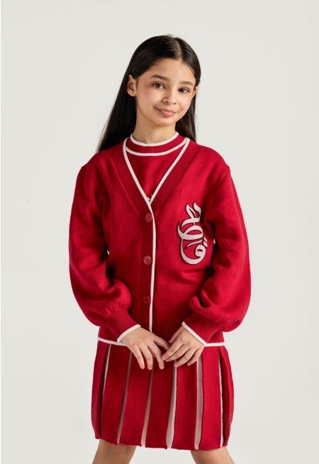 Qatar National Day Knitted Cardigan