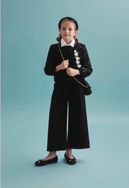 Sequin Blazer and Trousers Set (2PCS)