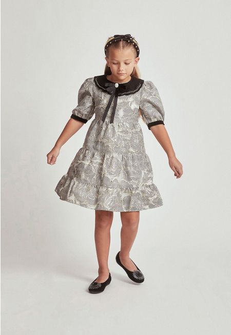 Houndstooth Jacquard Dress