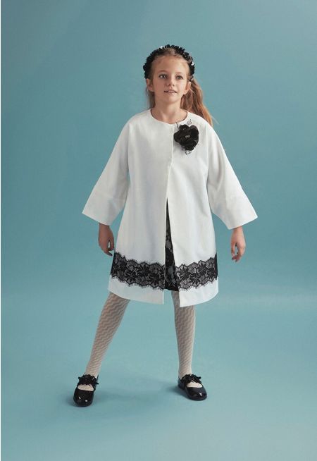 Contrast Lace Dress Combo (2PCS)