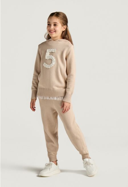 Floral Sweater and Pants Set (2 PCS)