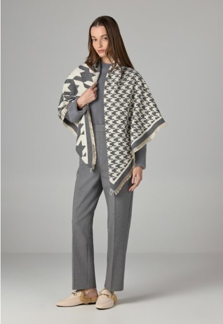 Houndstooth Winter Shawl