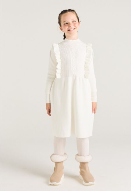 Knitted Ruffled Dress