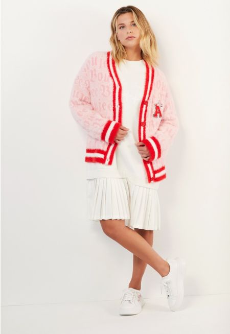 Printed Pleated Hems Dress