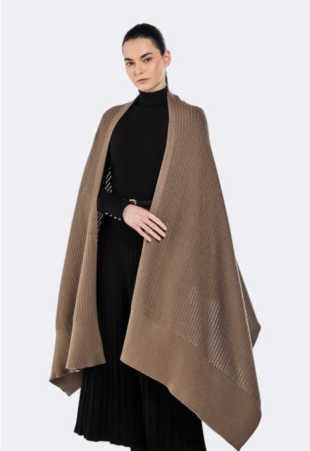 Solid Textured Poncho