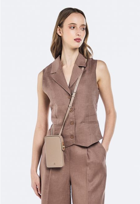 Single Breasted Asymmetrical Hem Vest