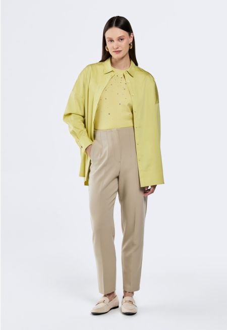 Solid Seam Detail Trousers