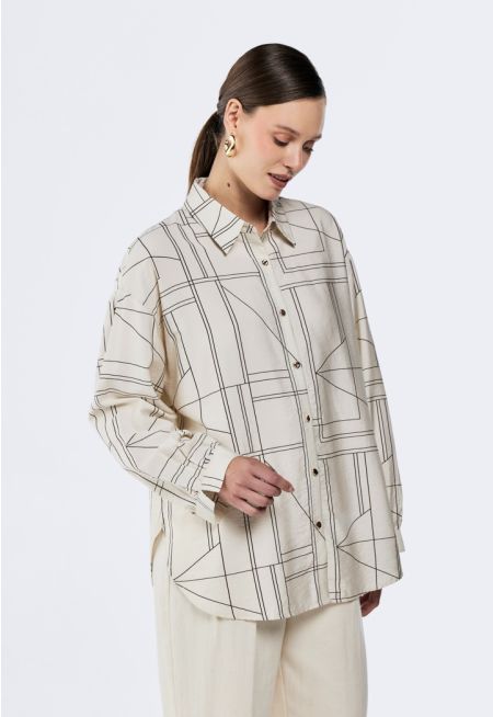 Geometric Print Shirt