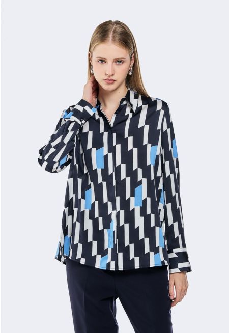 Geometric Print Shirt