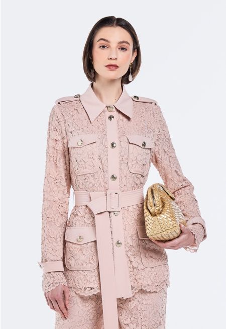 Lace Belted Jacket