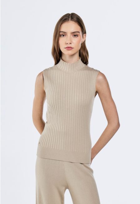 Sleeveless Knitted Top